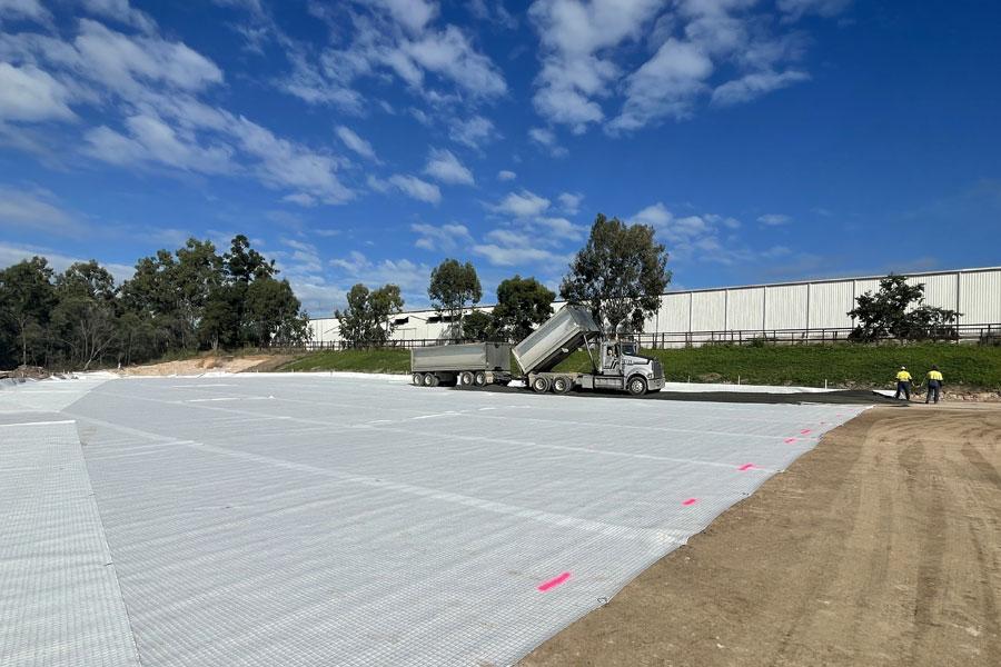 Naue Combigrid® Goes Green on Green Waste Hardstand – Ipswich Qld